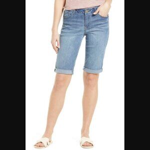 Wit & Wisdom 'Ab'Solution Cuffed Denim‎ Shorts Light Blue 0